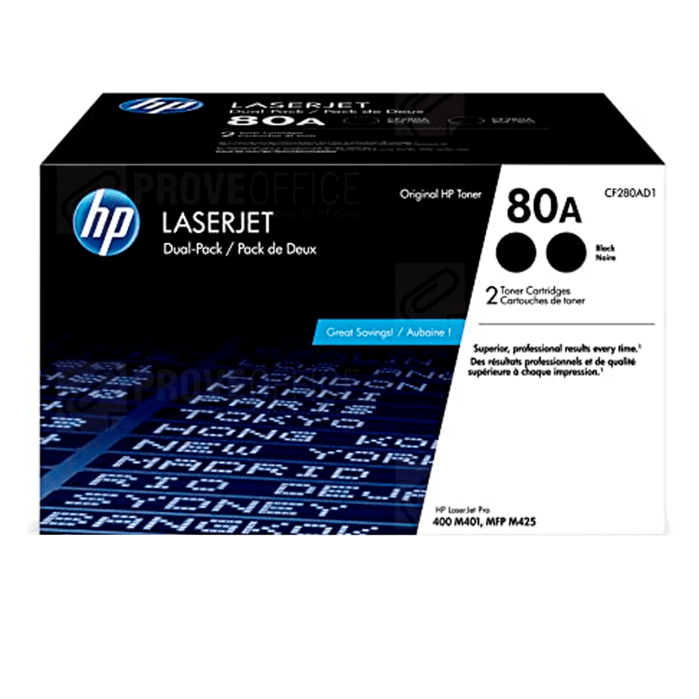TONER HP INC 80A NEGRO LASERJET CF280A