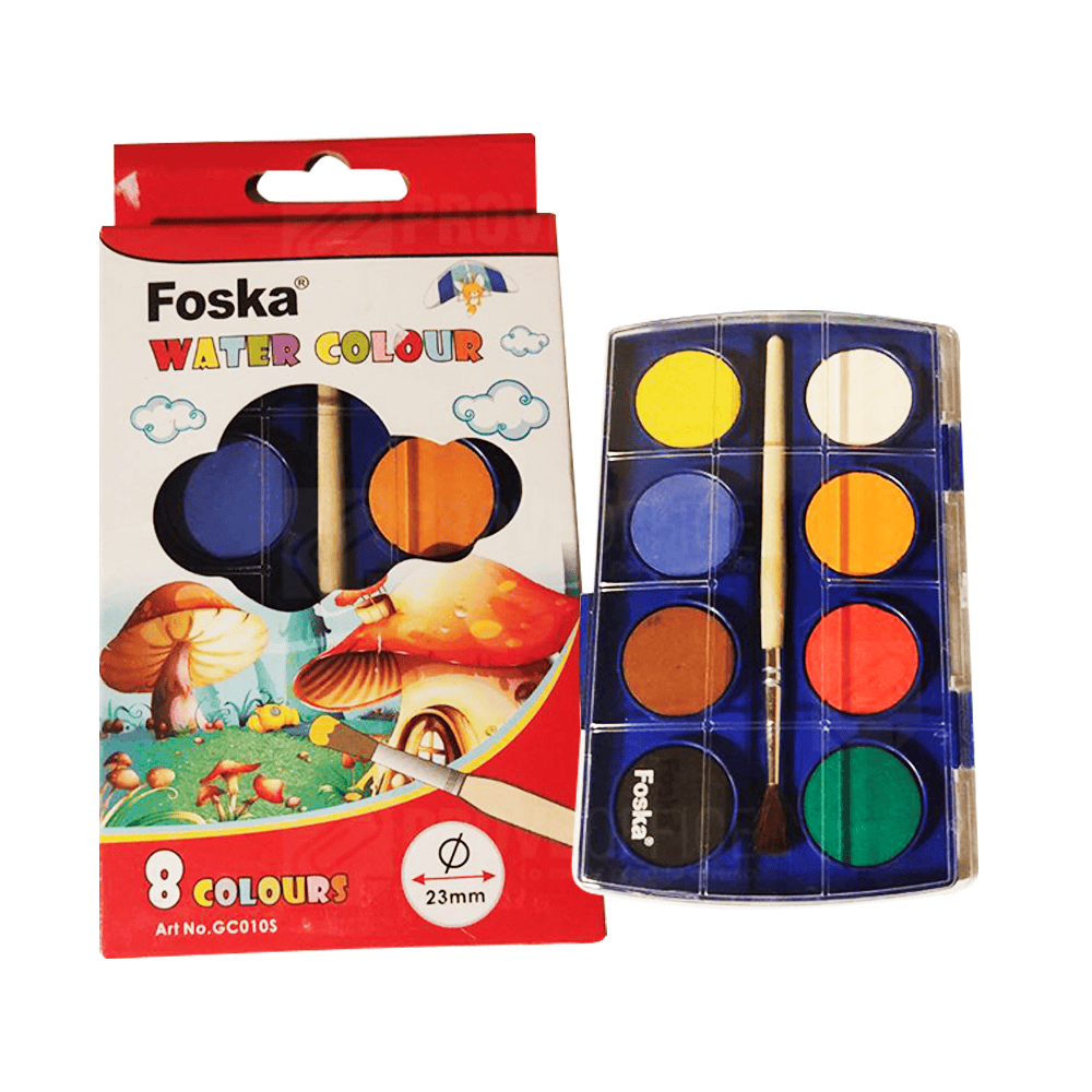 ACUARELA 8 COLORES FOSKA